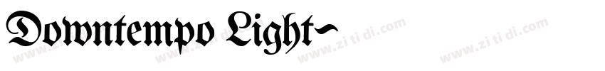 Downtempo Light字体转换